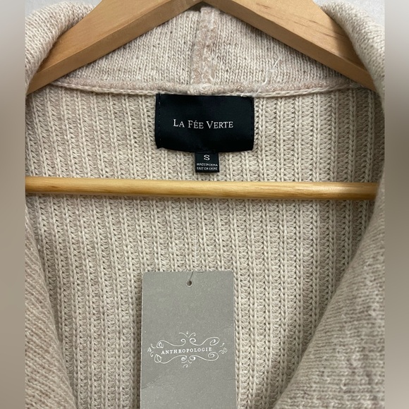 Anthropologie x La Fée Verte Drape Cardigan - Picture 7 of 9